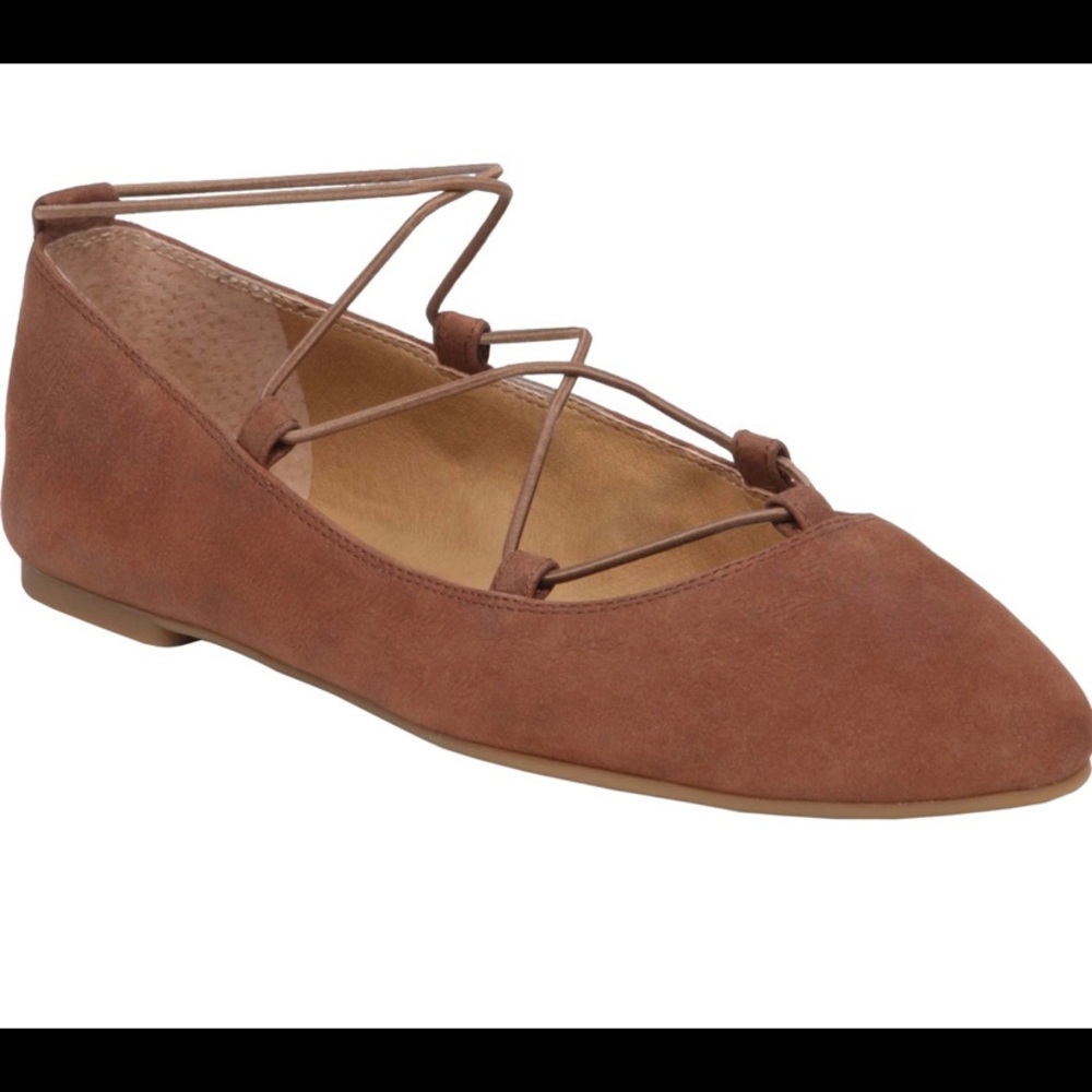 Lucky Brand Suede Strappy Flats
